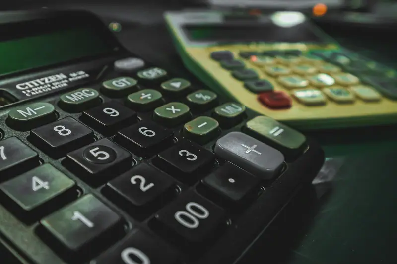 Calculator keys up close
