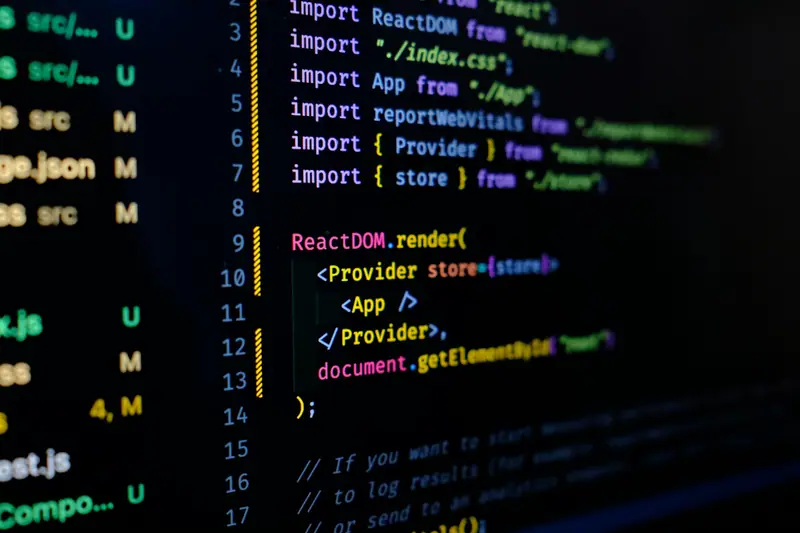 React and TypeScript code in an editor
